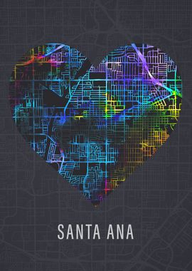 Santa Ana City Street Map