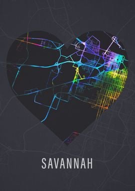 Savannah Georgia City Map