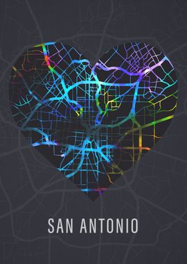 San Antonio Texas City Map