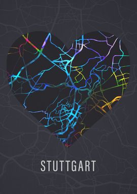 Stuttgart Germany City Map