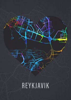 Reykjavik Iceland City Map