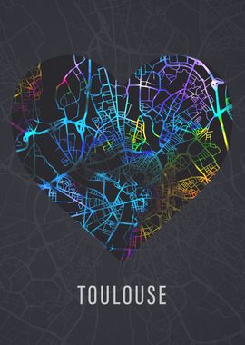 Toulouse France City Map