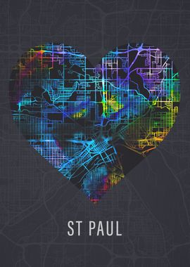 St Paul Minnesota City Map