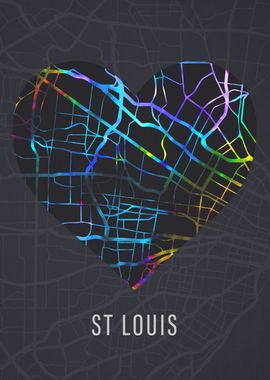 St Louis Missouri City Map