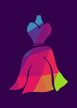 Rainbow Polygon Dress 6