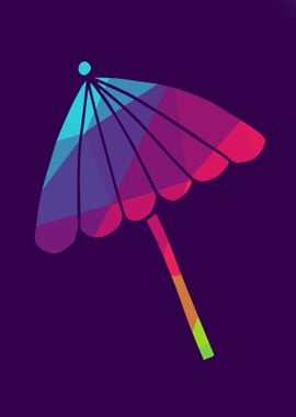 Rainbow Polygon Umbrella 4