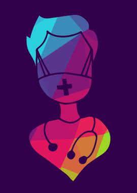 Rainbow Polygon Nurse 5