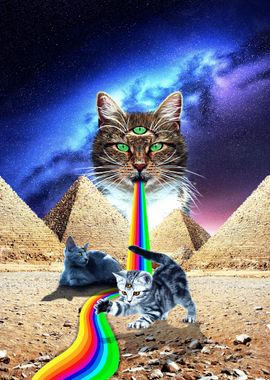 3 Eyed Cat Mystical Egypt 