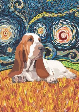 Basset Hound Van Gogh