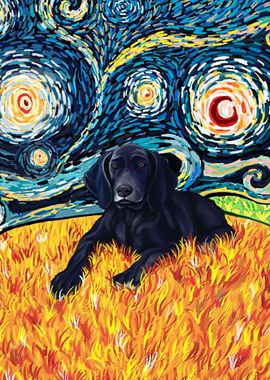 Weimaraner Van Gogh