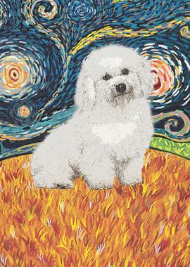 Bichon Frise Van Gogh