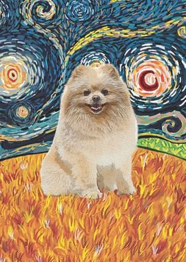 Pomeranian Van Gogh