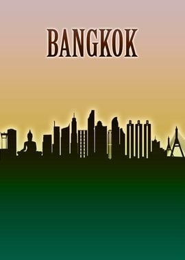 Bangkok Skyline Minimal