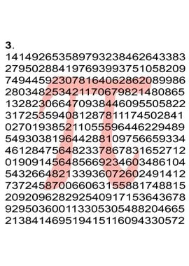 Pi with its number