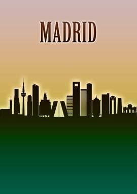 Madrid Skyline Minimal