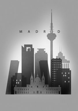 Madrid Spain Skyline