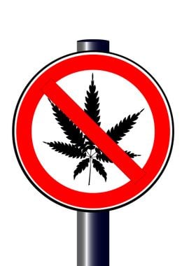 Weed Ban Sign