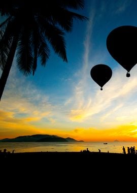 Balloon On Tropical Beach