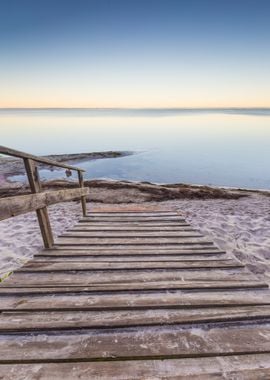 Landscape With Wooden Stai