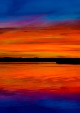 Colorful Sunrise On A Lake