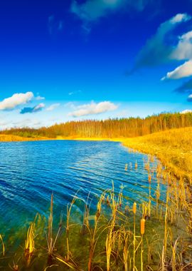 Autumn Lake Landscape Agai