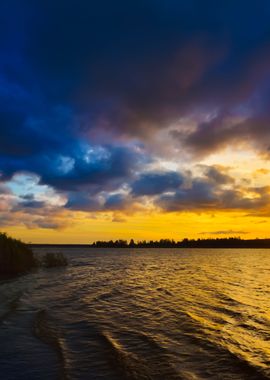 Sunset On The Lielupe Rive