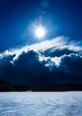 Heavy Snow Storm Clouds Ov