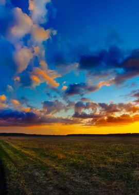 Sunset In Countryside