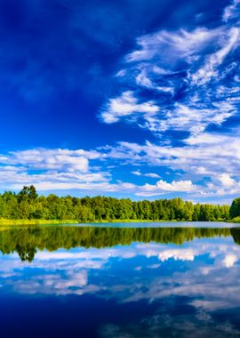 Lake Landscape With Beauti