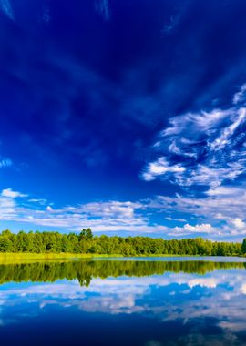 Lake Landscape With Beauti