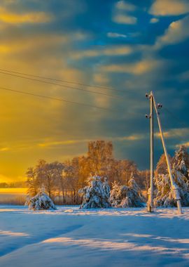 Snow Covered Winter Countr