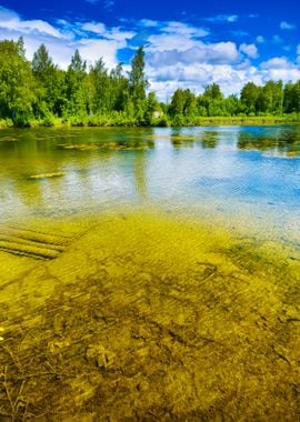 A Quarry Lake In Latvia Wi