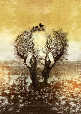 Elephant Tree Abstract