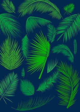 Abstract Palm Leaves