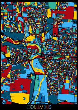 columbus map retro 4