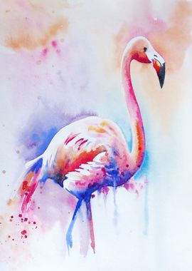 Flamingo Painting 