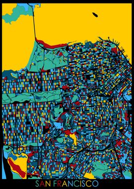 san francisco map retro 4