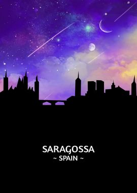 Saragossa Spain Skyline 