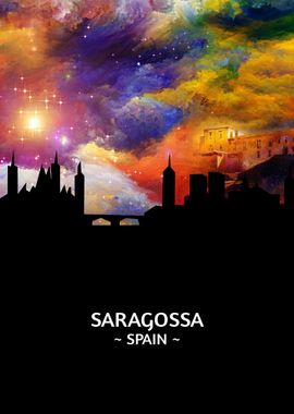 Saragossa Spain Skyline 