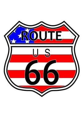 Route 66 Highway Sign