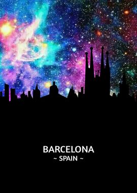 Barcelona Spain Skyline 