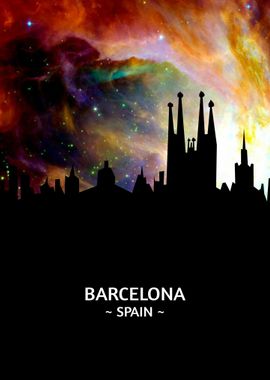 Barcelona Spain Skyline 