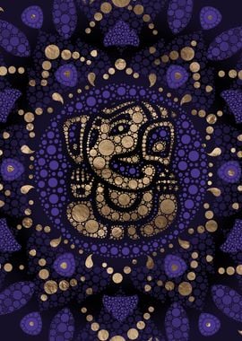 Lord Ganesha Dot Art 