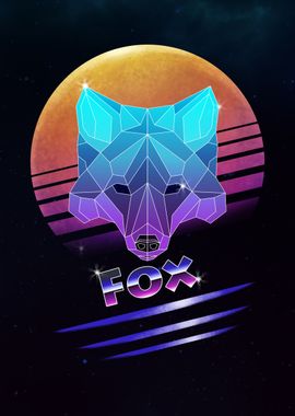 Retro Synthwave Fox