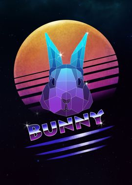 Retro Synthwave Bunny