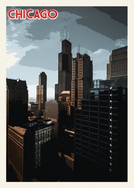 Chicago Vintage Poster