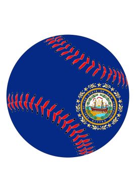 New Hampshire Flag Basebal