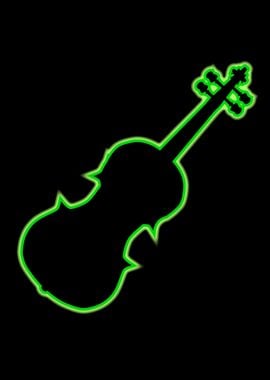 Fiddle Neon Outline