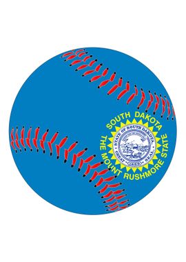 South Dakota Flag Baseball