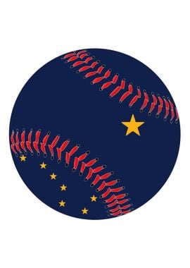 Alaska Flag Baseball